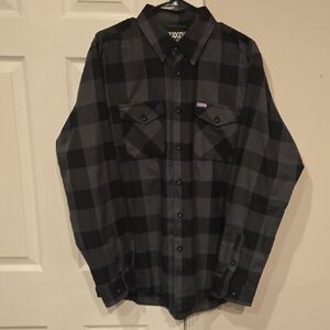 DIXXON Charcoal and Black Checkered Men's Shirt
